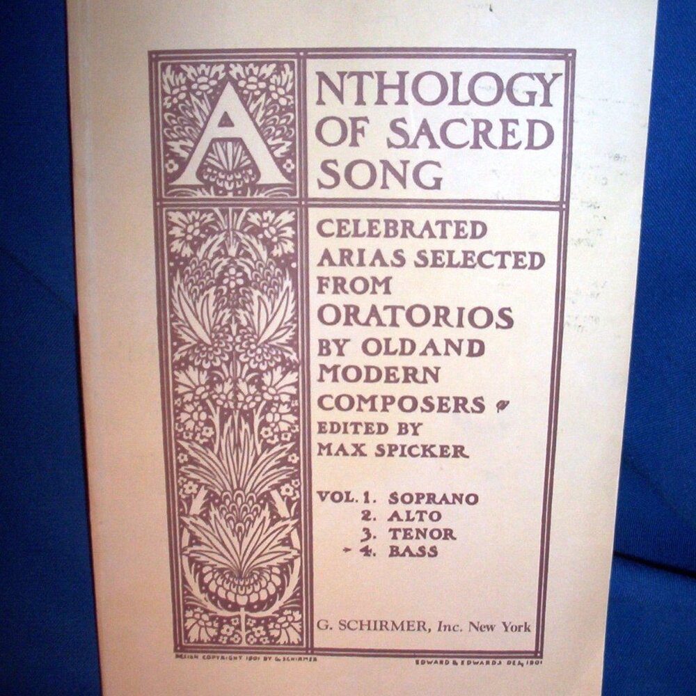 VINTAGE MUSIC SONGBOOK - ANTHOLOGY OF SACRED SONG
